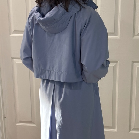 L. L. Bean Hooded Trench Raincoat - Lavender / Periwinkle Size M - Picture 2 of 11